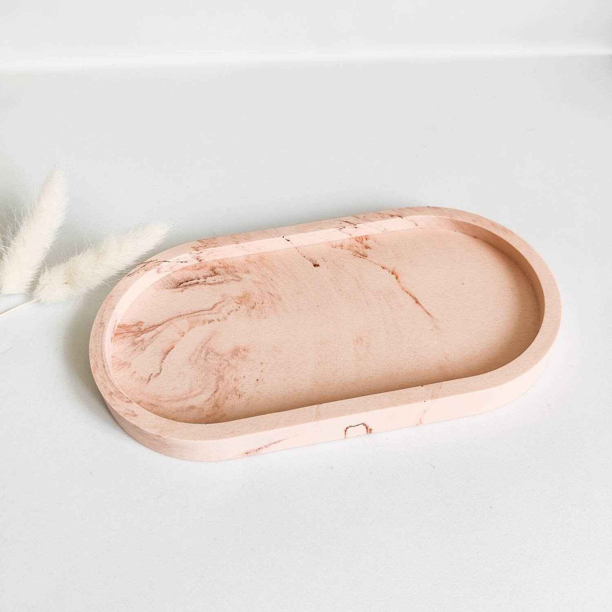 Custom made oval concrete style decorative tray, marble effect trinket dish, modern decor for jewelry, aesthetic room decor,-4
