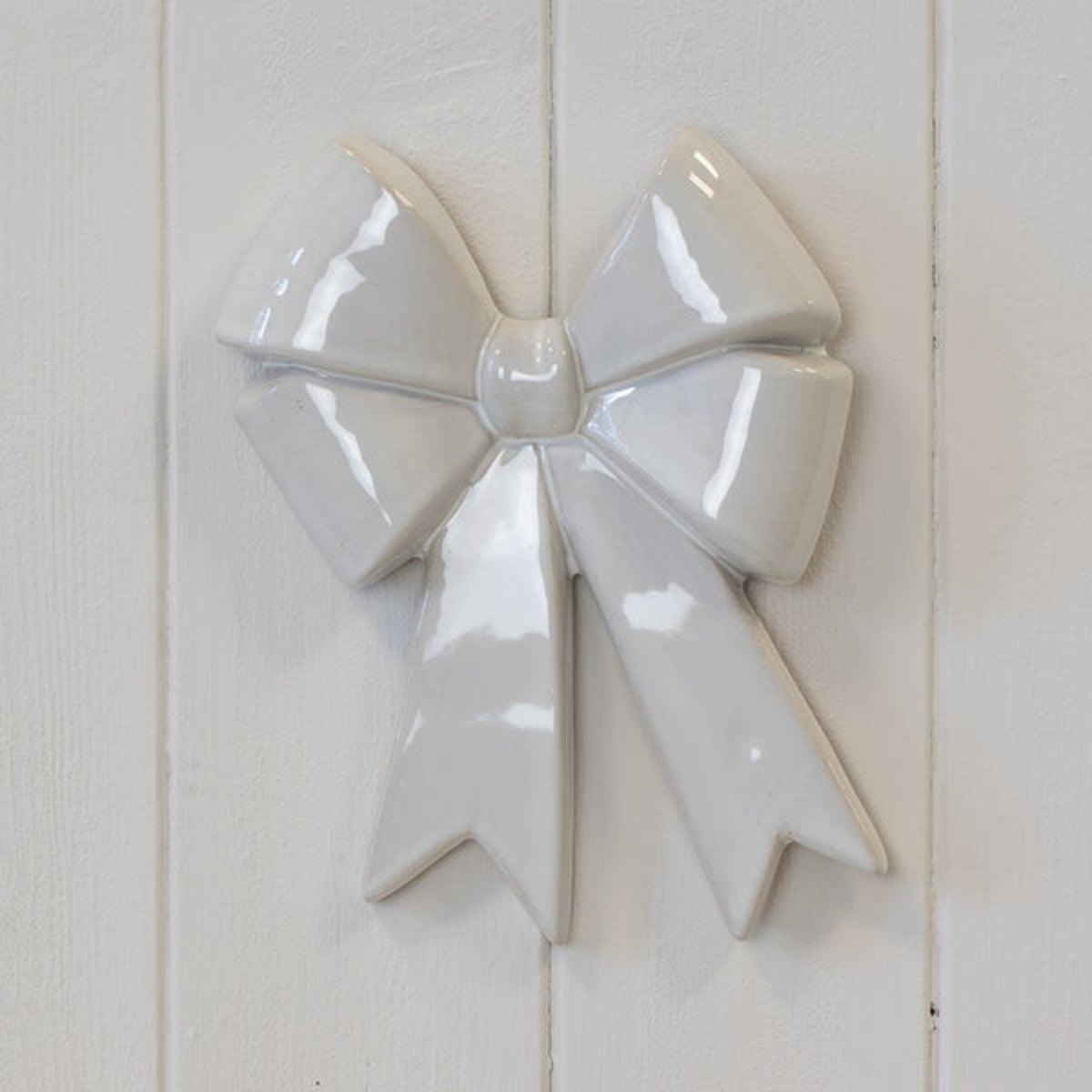 Large Ceramic Double Bow Decor Christmas Decoration