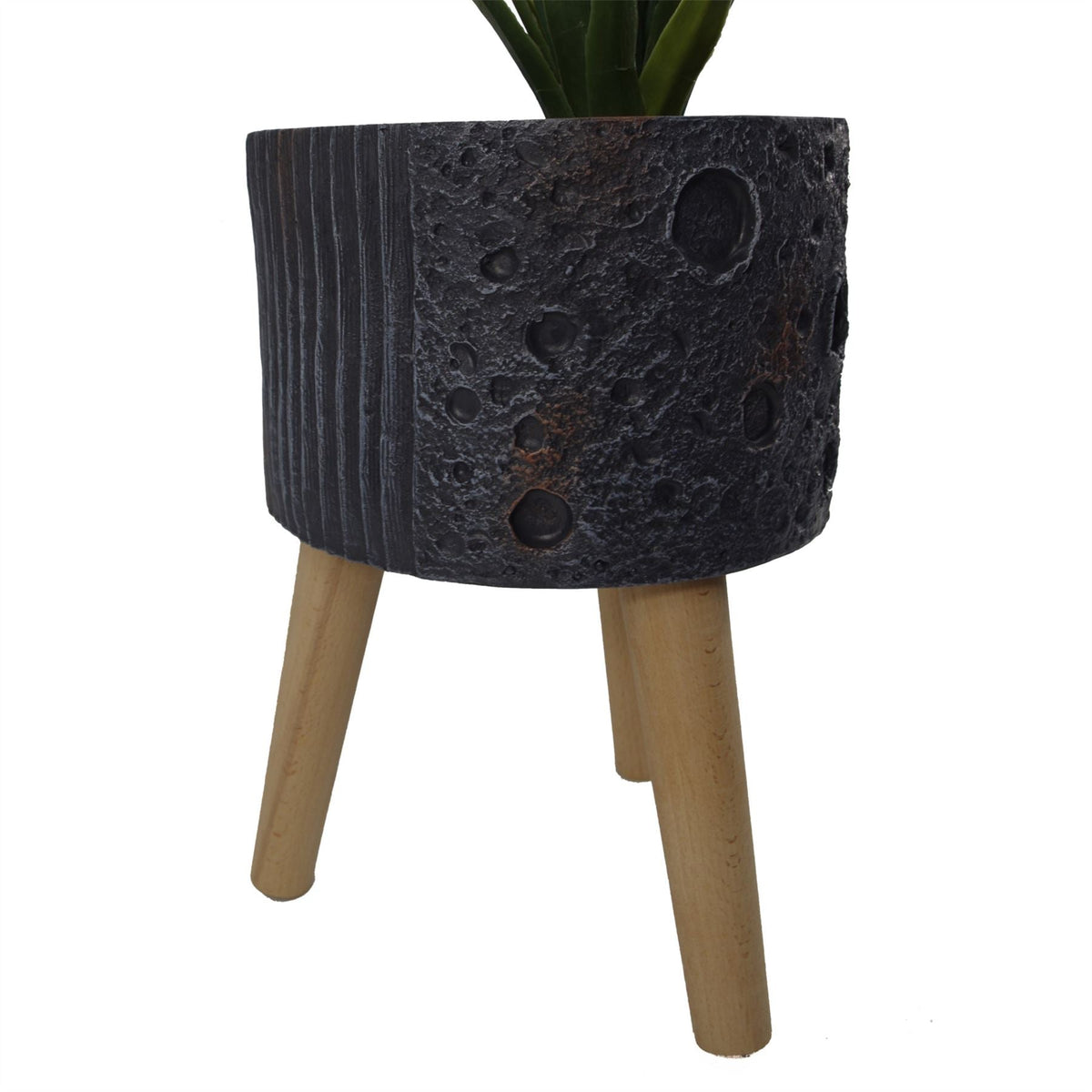 Moon Black Planter with Stand