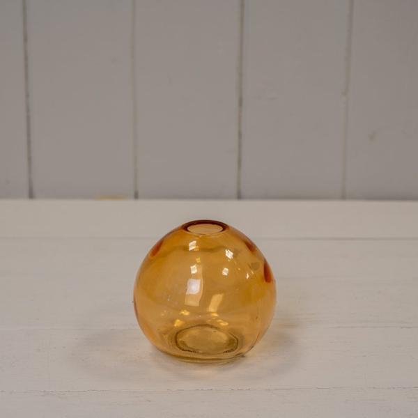 Cognac Globe Glass Vase