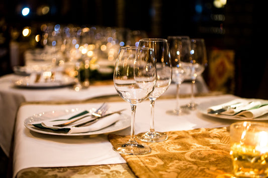 Elegant dinner table setting