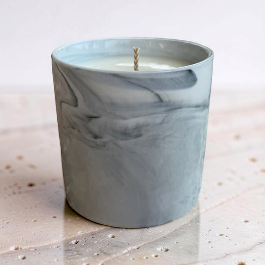 Marble glaze ceramic candle