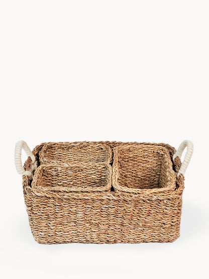 Savar Everything Basket, 3-Piece Set with Tray