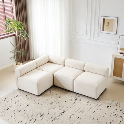 Evelyn Modular Chenille Sectional Sofa, 78- to 114-Inch Configurations