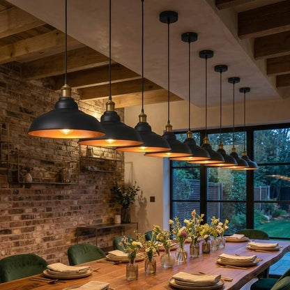 10 Pack Vintage Industrial Black Ceiling Pendant Light ~6937