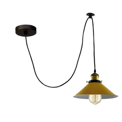 Modern Spider Braided Pendant lamp Yellow Cone Shades Ceiling Lighting~3432
