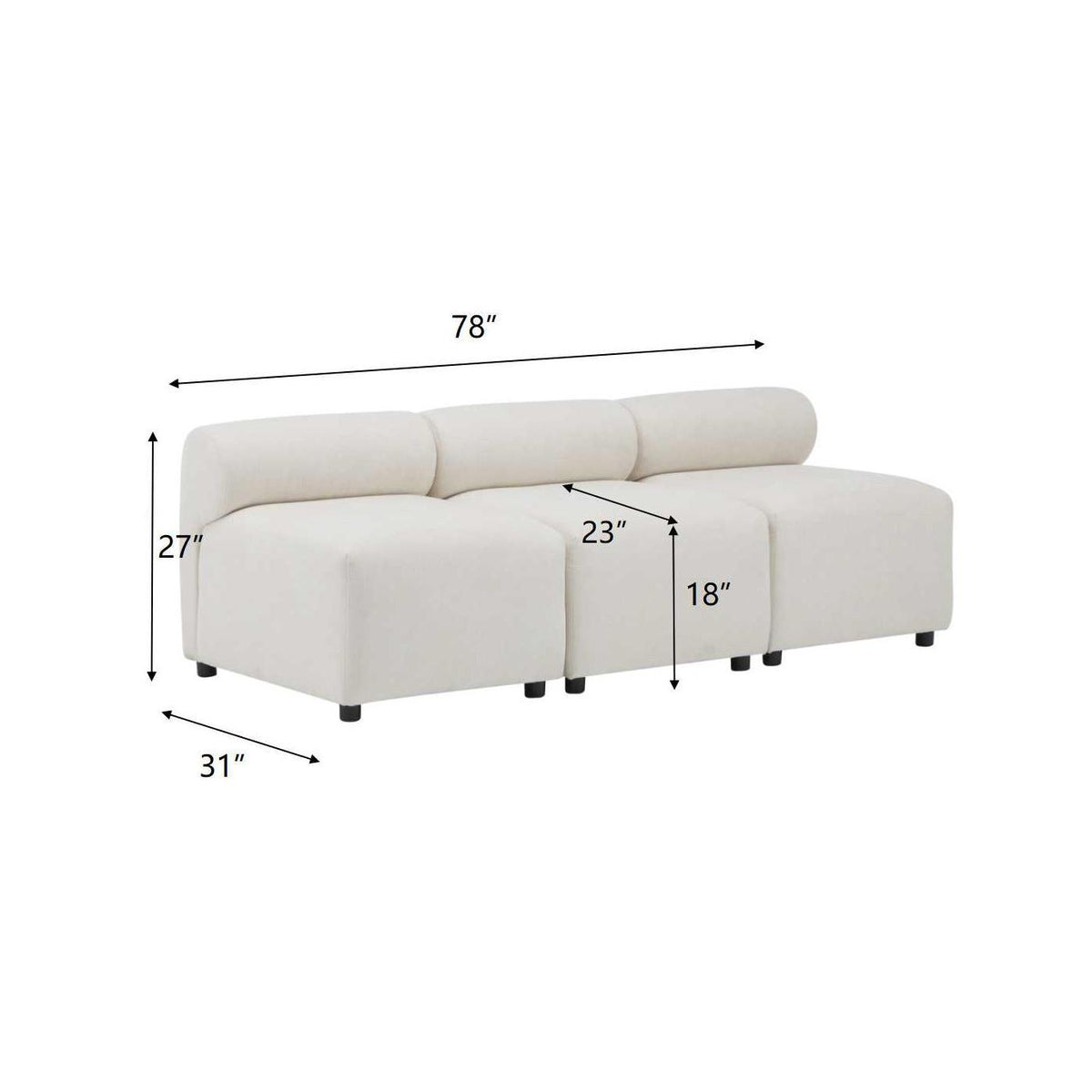 Evelyn Modular Chenille Sectional Sofa, 78- to 114-Inch Configurations