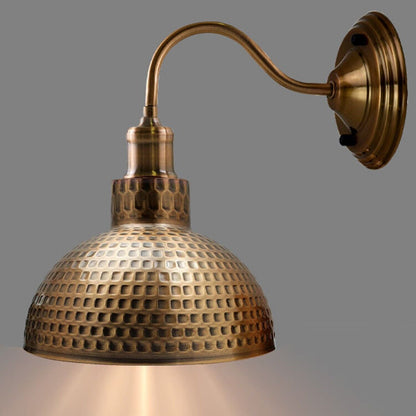 Copper Wall Lights E27 Brass Hammered Metal Indoor Scone ~3677-2
