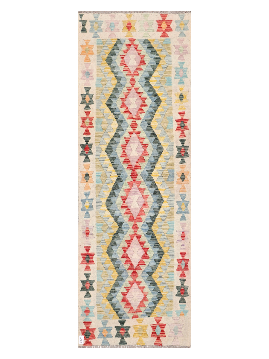 Maimana Kilim Runner - 256 × 86 cm (8'5" x 2'10")
