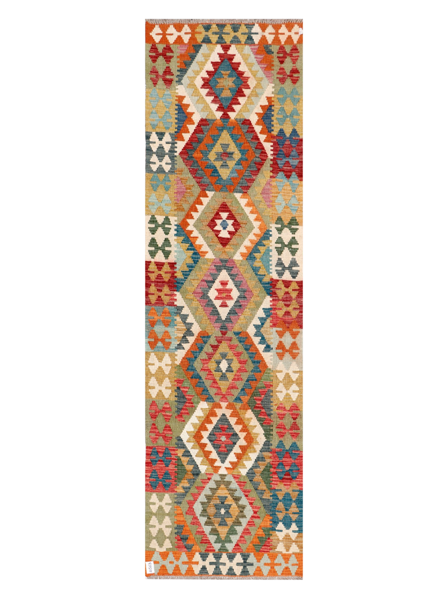 Maimana Kilim Runner - 288 × 81 cm (9'5" x 2'8")