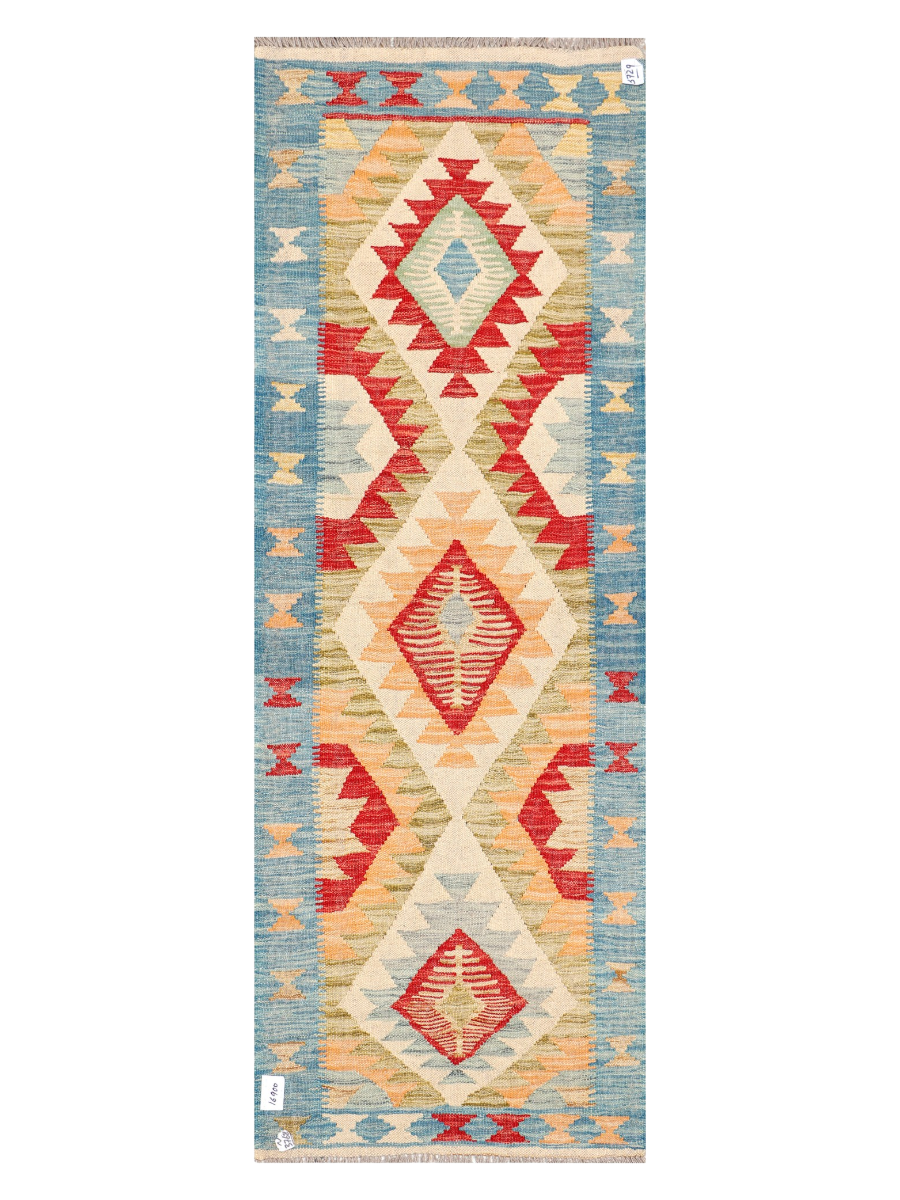 Maimana Kilim Runner - 207 × 72 cm (6'9" x 2'4")
