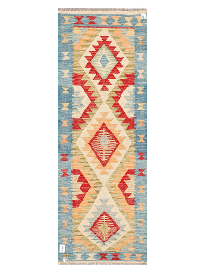 Maimana Kilim Runner - 207 × 72 cm (6'9" x 2'4")