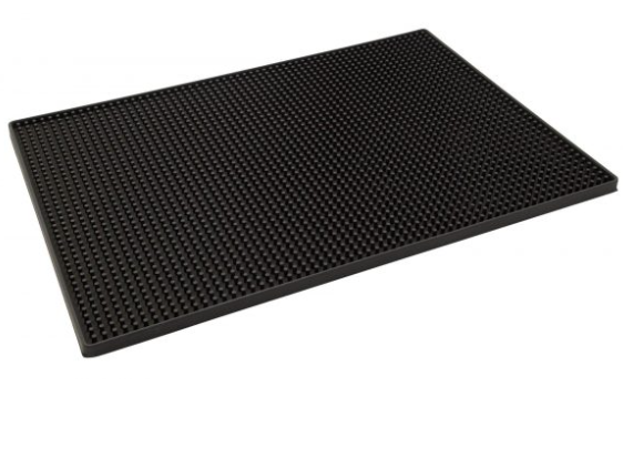 Black Rubber Bar Mat – 30 x 45cm