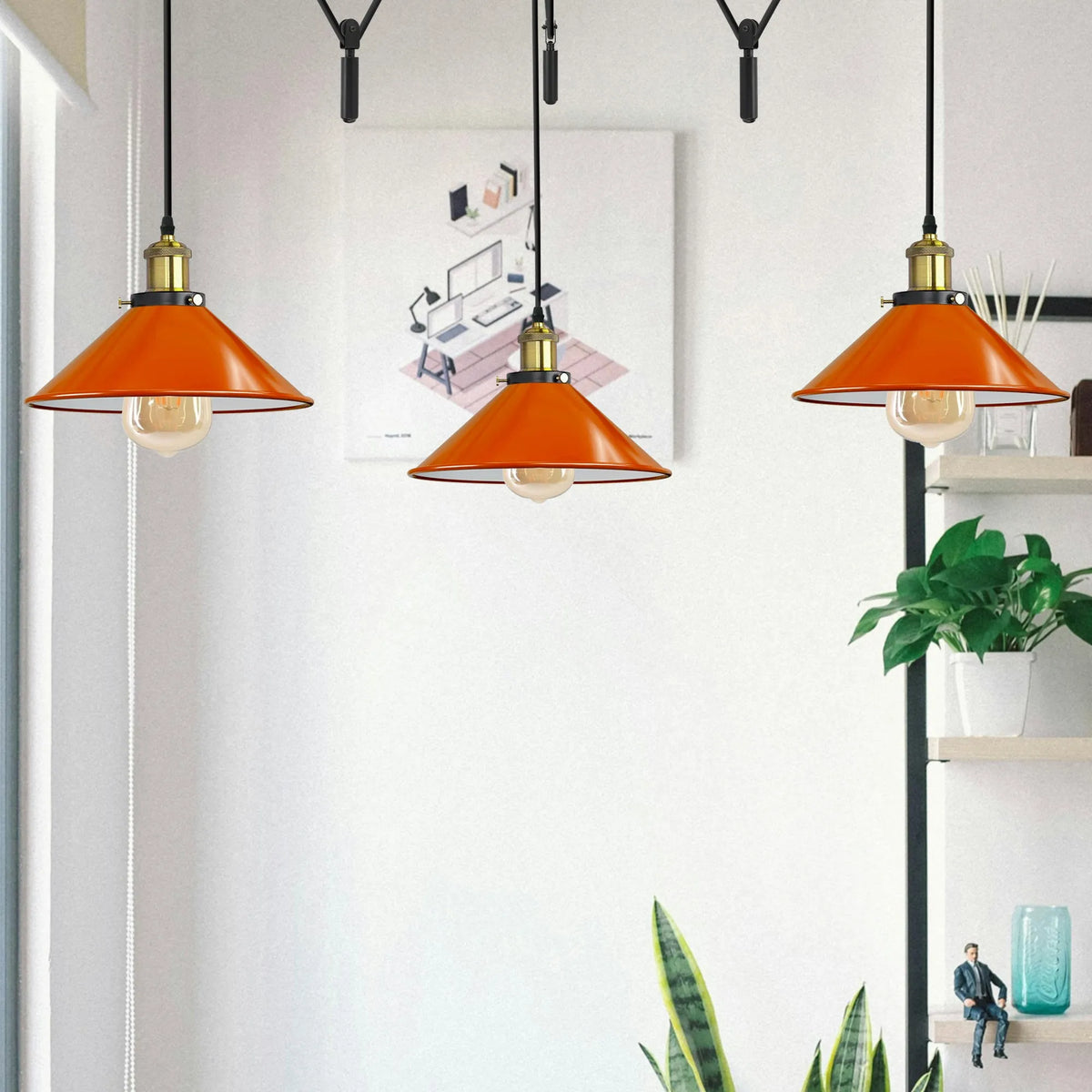 Multi Light 3 Drop Pendant Lights ~6760-2