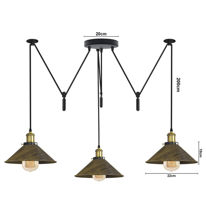 Multi Light 3 Drop Pendant Lights ~6760-1
