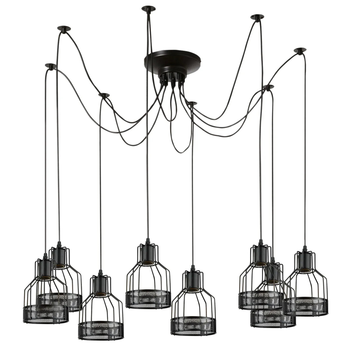 Retro Multi Arm Birdcage Pendant Light | E27 | Vintage | Adjustable ~6318
