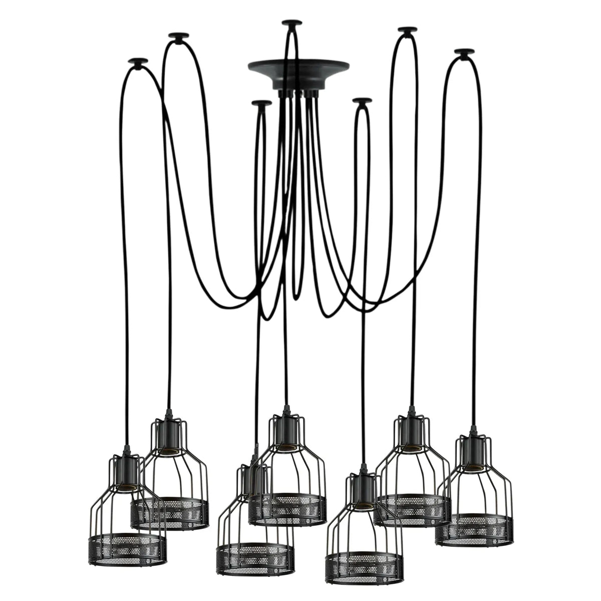 Retro Multi Arm Birdcage Pendant Light | E27 | Vintage | Adjustable ~6318