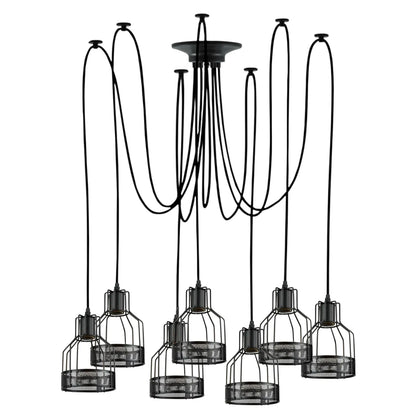 Retro Multi Arm Birdcage Pendant Light | E27 | Vintage | Adjustable ~6318