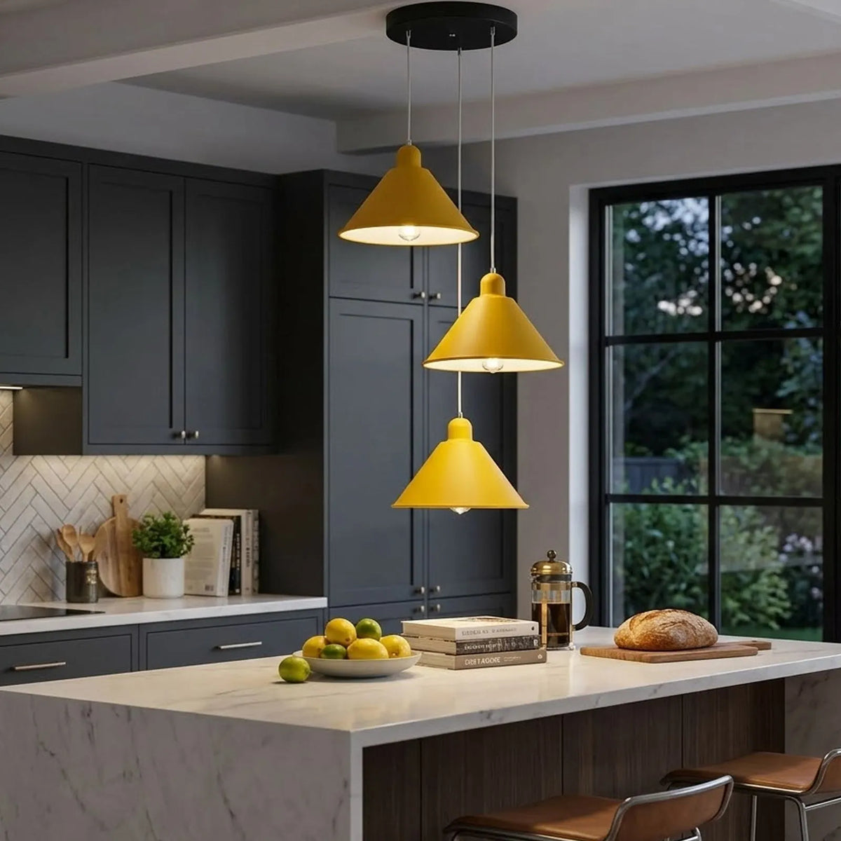 3 Drop Pendant Cluster Light Fitting ~6735-0