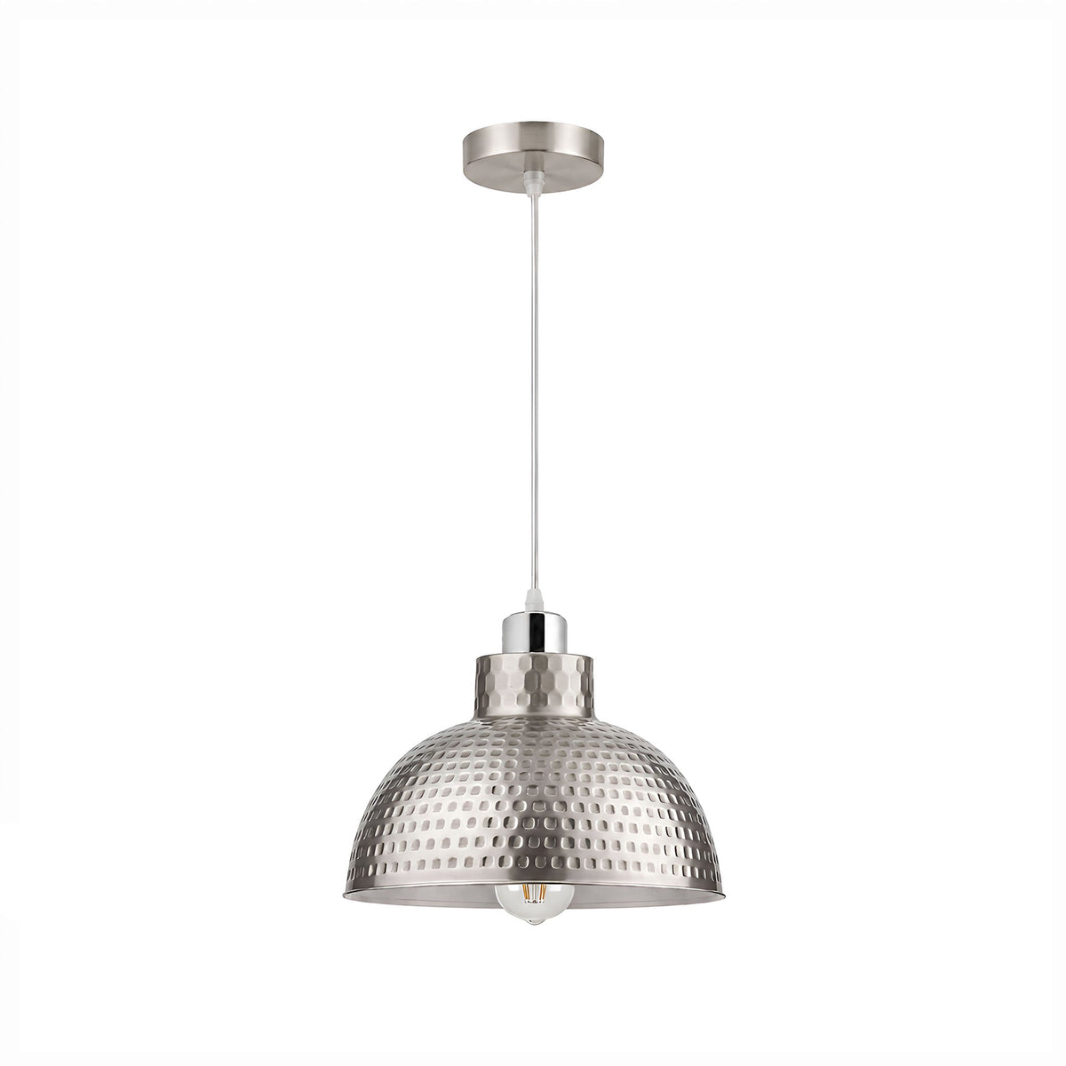 Vintage Hammered Pendant Light 26cm E27 ~6827-2