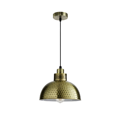 Vintage Hammered Pendant Light 26cm E27 ~6827-4