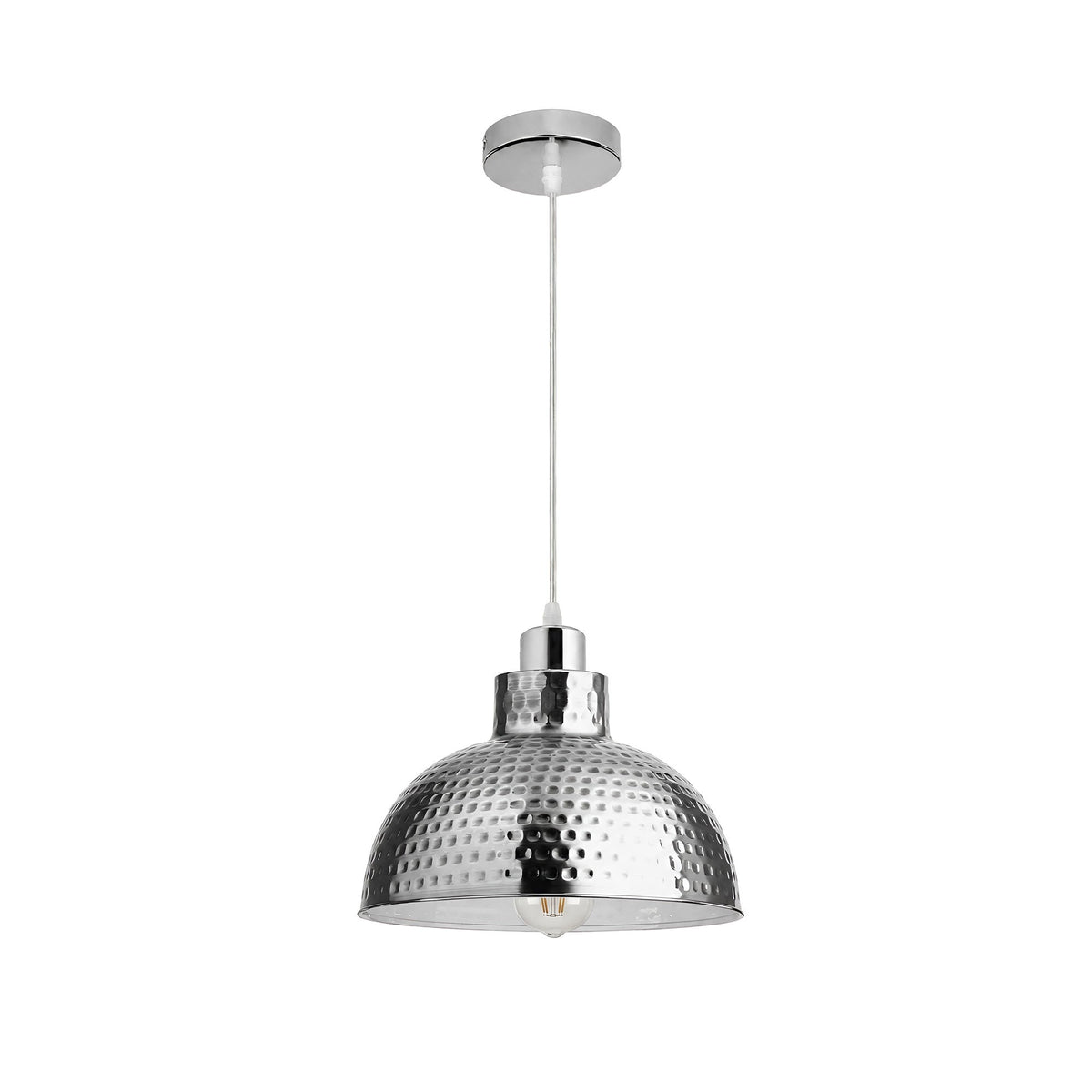 Vintage Hammered Pendant Light 26cm E27 ~6827-6