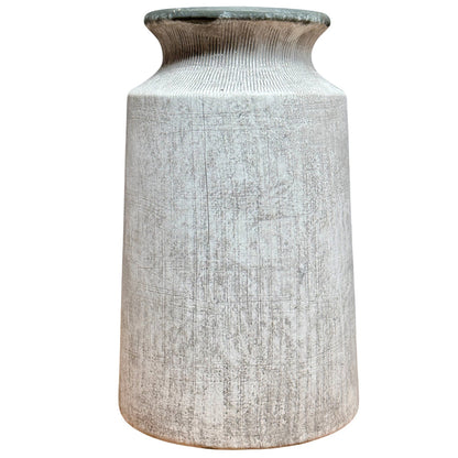 Bloomville Urn Stone Vase - Silver Ceramic Decorative Vase