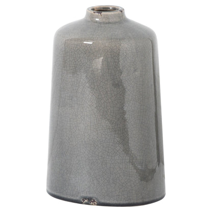 Garda Grey Glazed Liv Vase - Grey Ceramic Decorative Vase