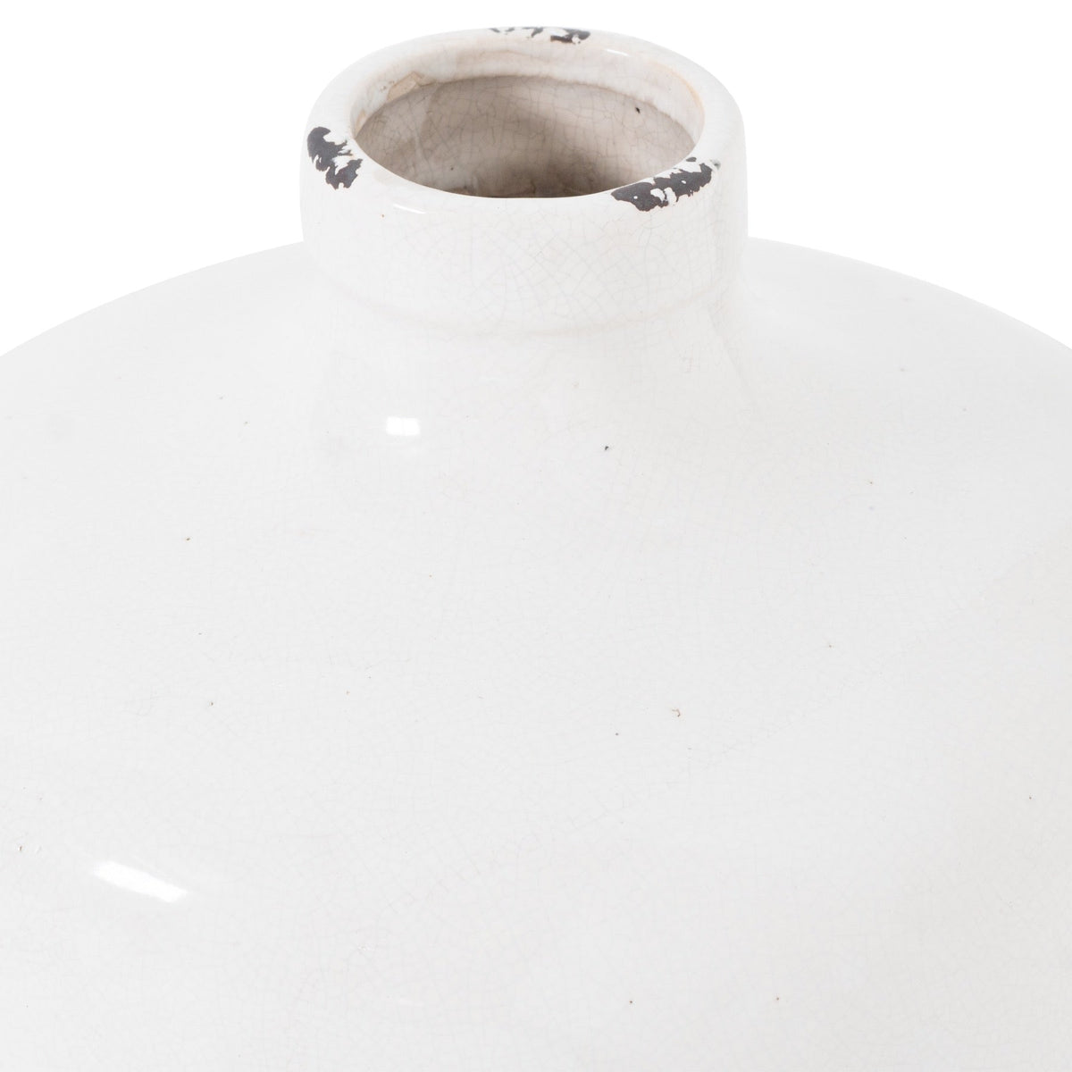Garda Glazed Eve Vase - Grey Ceramic Decorative Vase