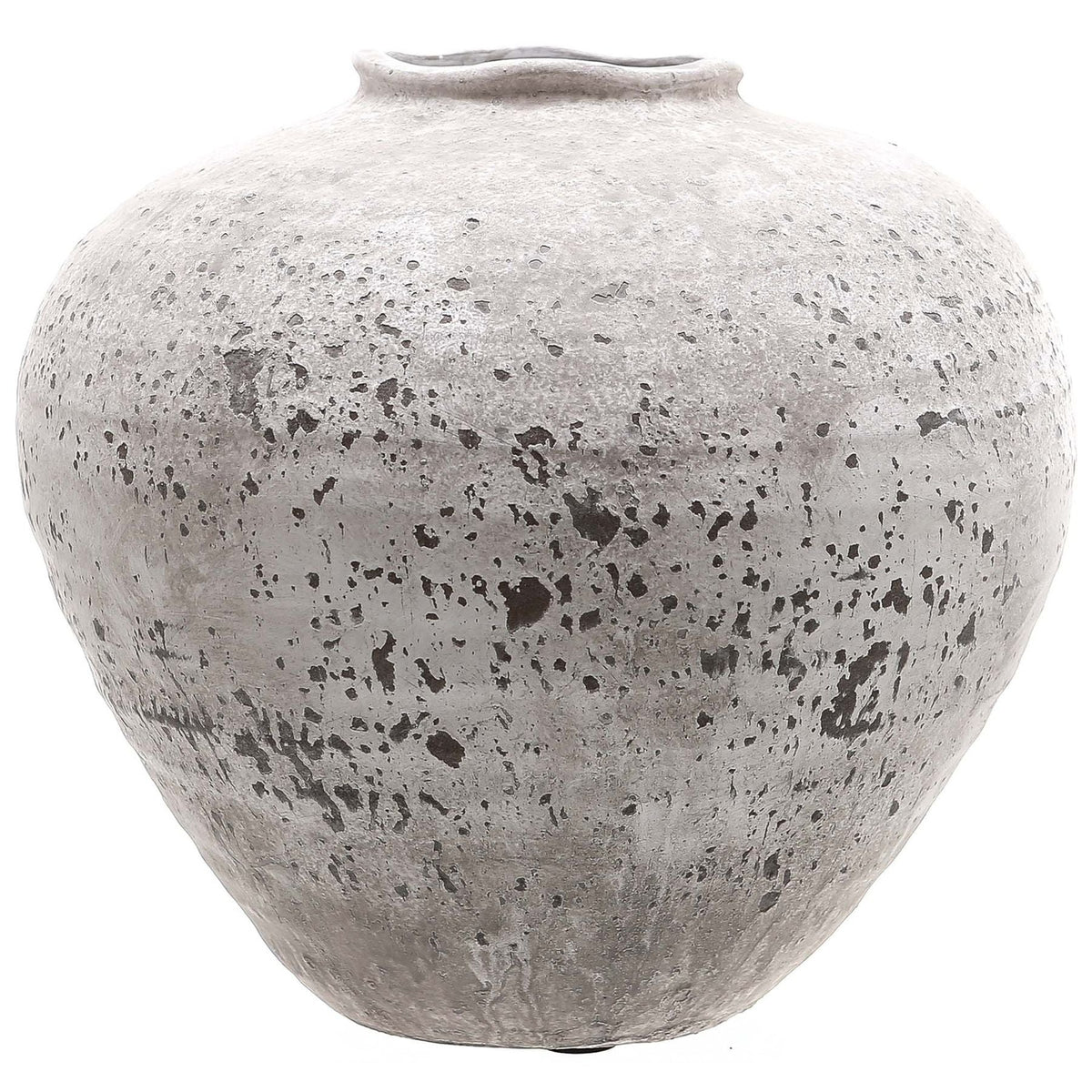 Regola Stone Ceramic Vase - White Ceramic Decorative Vase