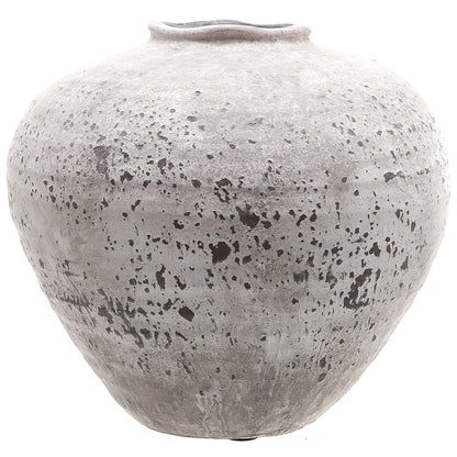 Regola Stone Ceramic Vase - White Ceramic Decorative Vase