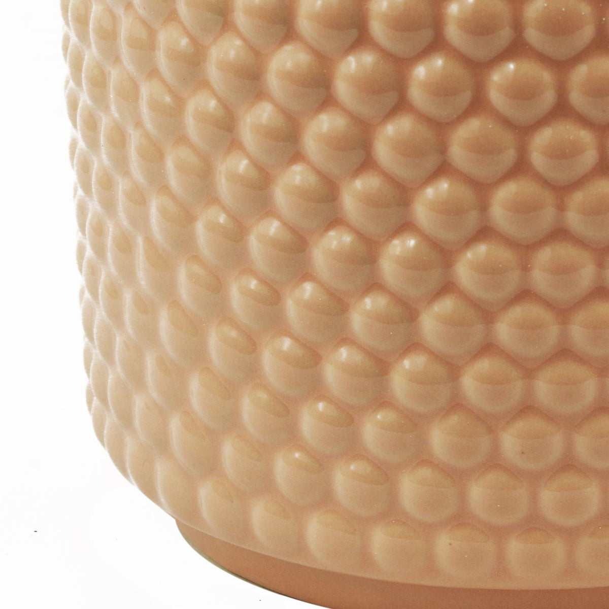 Dusty Pink Raised Dots Ceramic Plant Pot 15 x 15 x 12.5cm