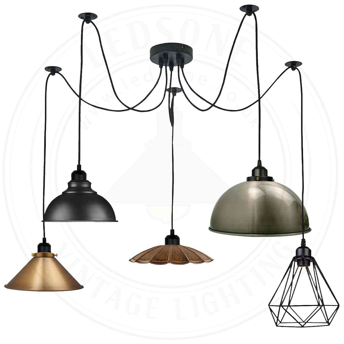 5 Light Octopus Pendant Light Spider Lamp ~6580