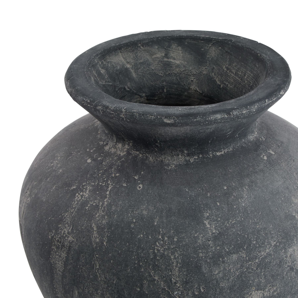 Amalfi Grey Vase - Antique White Ceramic Decorative Vase