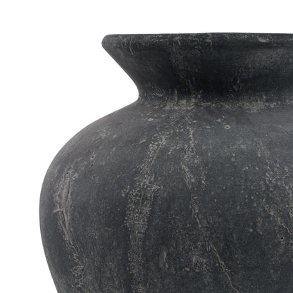 Amalfi Grey Vase - Antique White Ceramic Decorative Vase