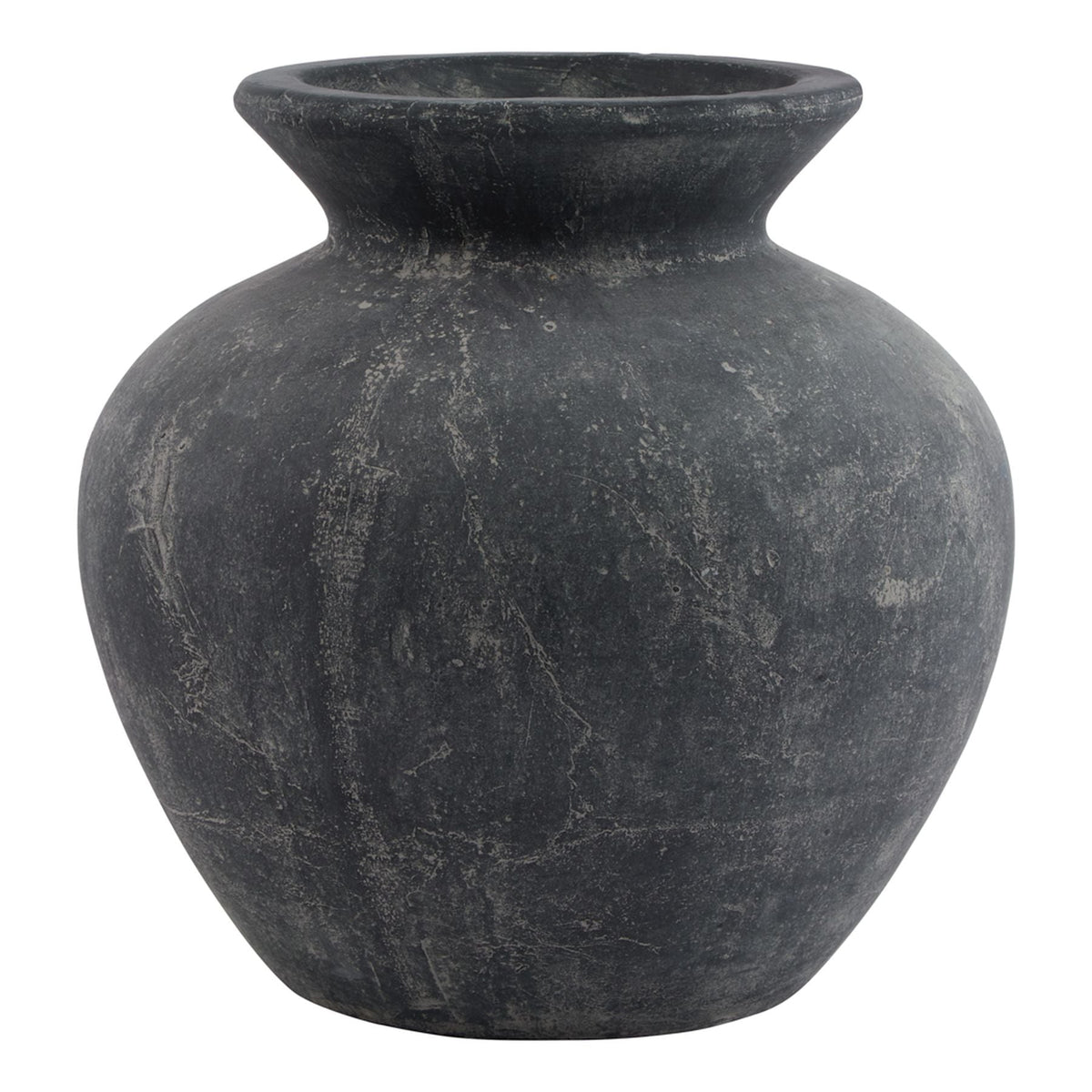 Amalfi Grey Vase - Antique White Ceramic Decorative Vase