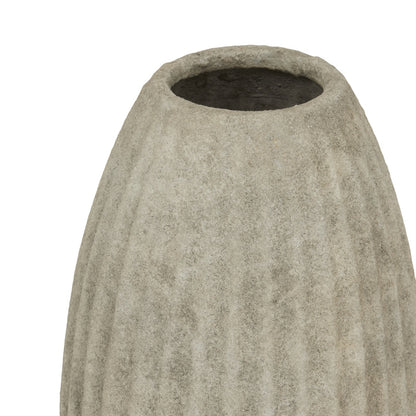 Catania Large Olpe Vase - Silver Ceramic Decorative Vase