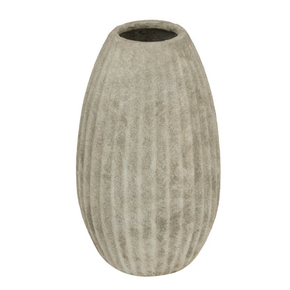 Catania Large Olpe Vase - Silver Ceramic Decorative Vase