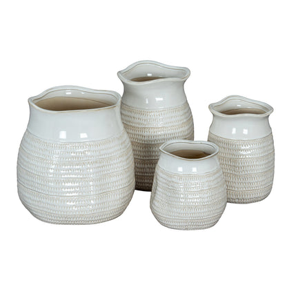 Tava Hewn Bud Vase - Black Ceramic Decorative Vase