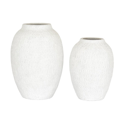 Ashen Large Tall Vase - Grey Ceramic Decorative Vase
