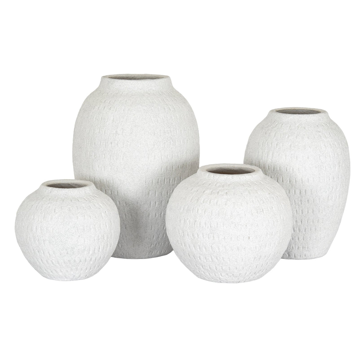 Ashen Large Tall Vase - Grey Ceramic Decorative Vase