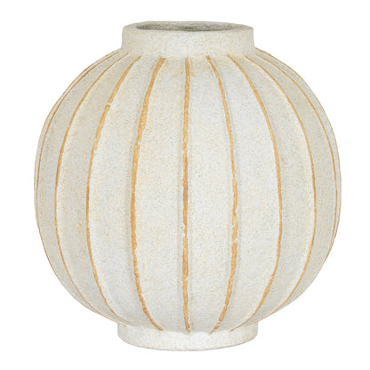 Grove Large Globe Vase - Stone Stoneware Decorative Vase