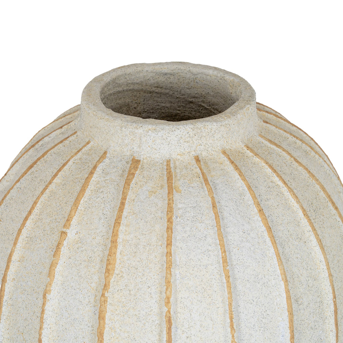 Grove Large Globe Vase - Stone Stoneware Decorative Vase
