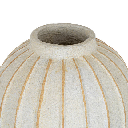 Grove Large Globe Vase - Stone Stoneware Decorative Vase