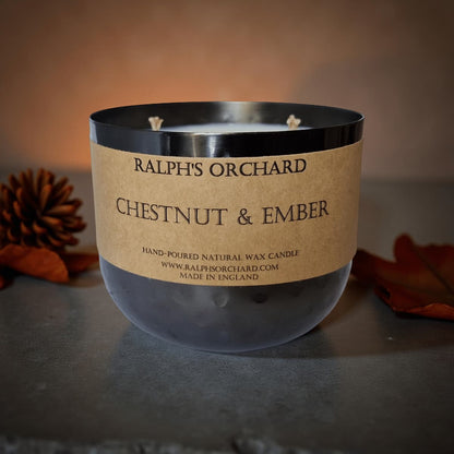 2-Wick Dimpled Black Candles