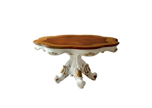 Antique Pearl Cherry Oak Wood Dining Table, 62 in