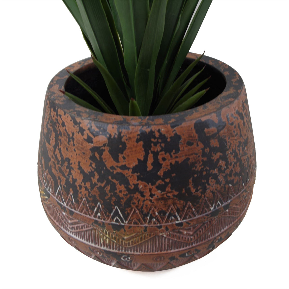 Large Composite Planter Brown / Black