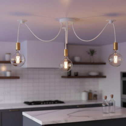 3 Way Spider Light E27 Adjustable Cable  Pendant Light ~5669-4