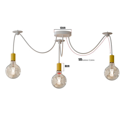3 Way Spider Light E27 Adjustable Cable  Pendant Light ~5669-3