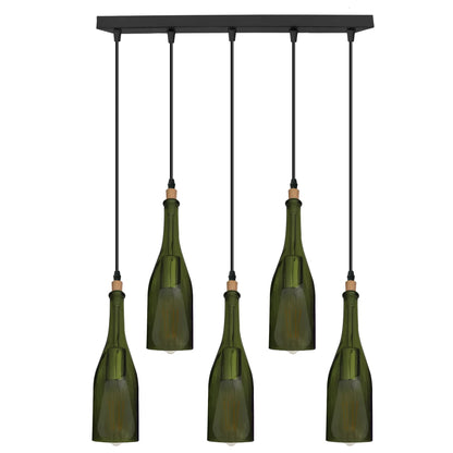Industrial Wine Bottle Cluster Pendant Light 5 Head E27~2205